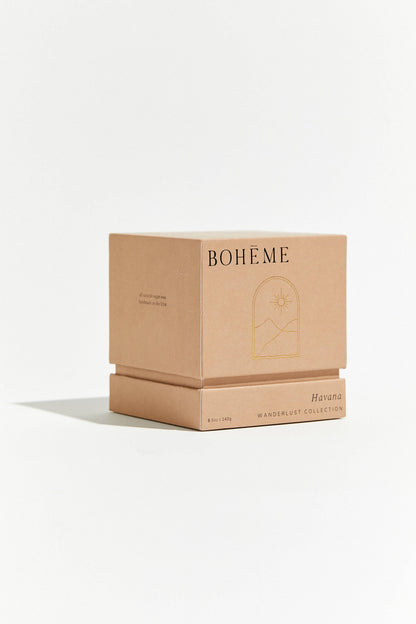 Boheme candle packaging on a white background