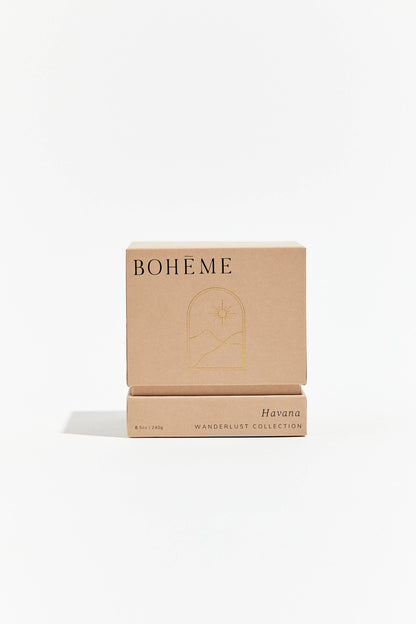 Boheme candle packaging on a white background