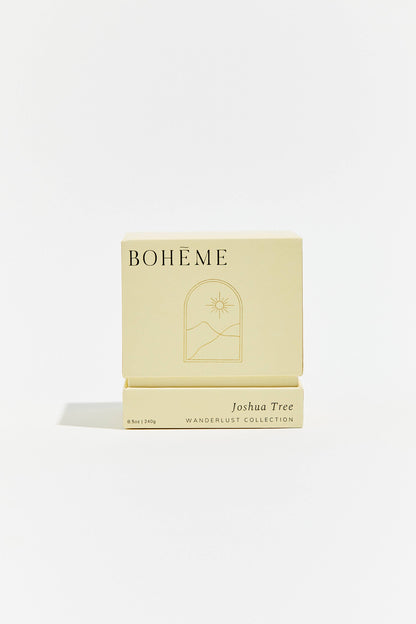 Yellow box with 'Bohème' branding on a white background