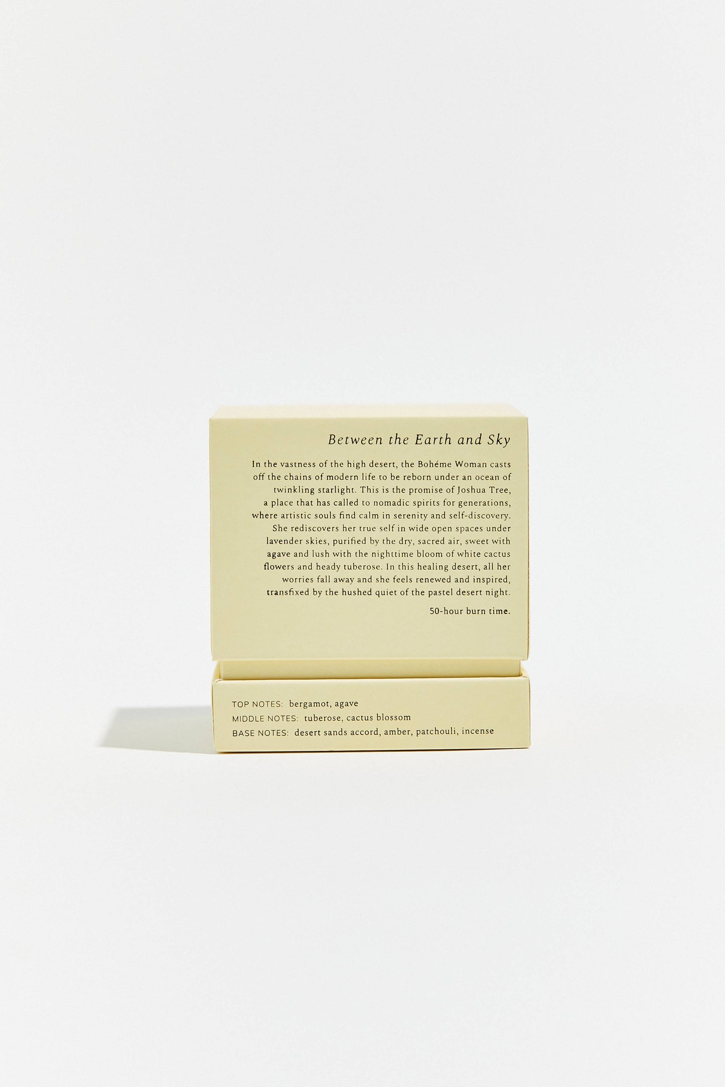 Yellow candle box on a white background