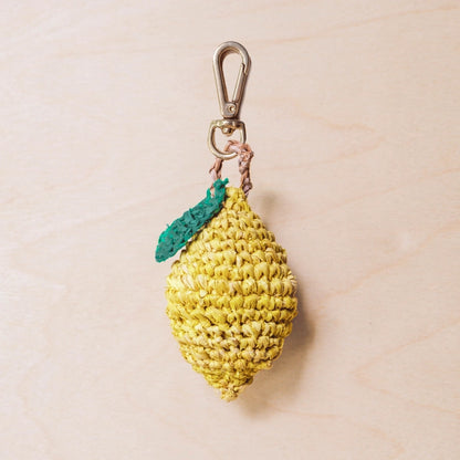 Lemon Crochet Bag Charm