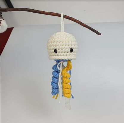 Knit Jellyfish Handmade Ornament