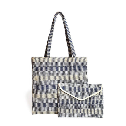 Handwoven Dobi Daily Tote in Blue