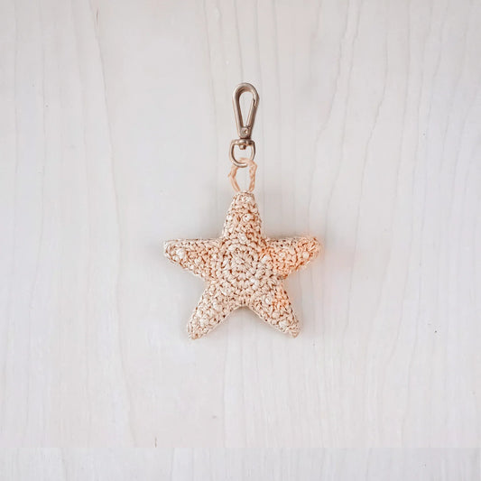 Starfish Crochet Bag Charm